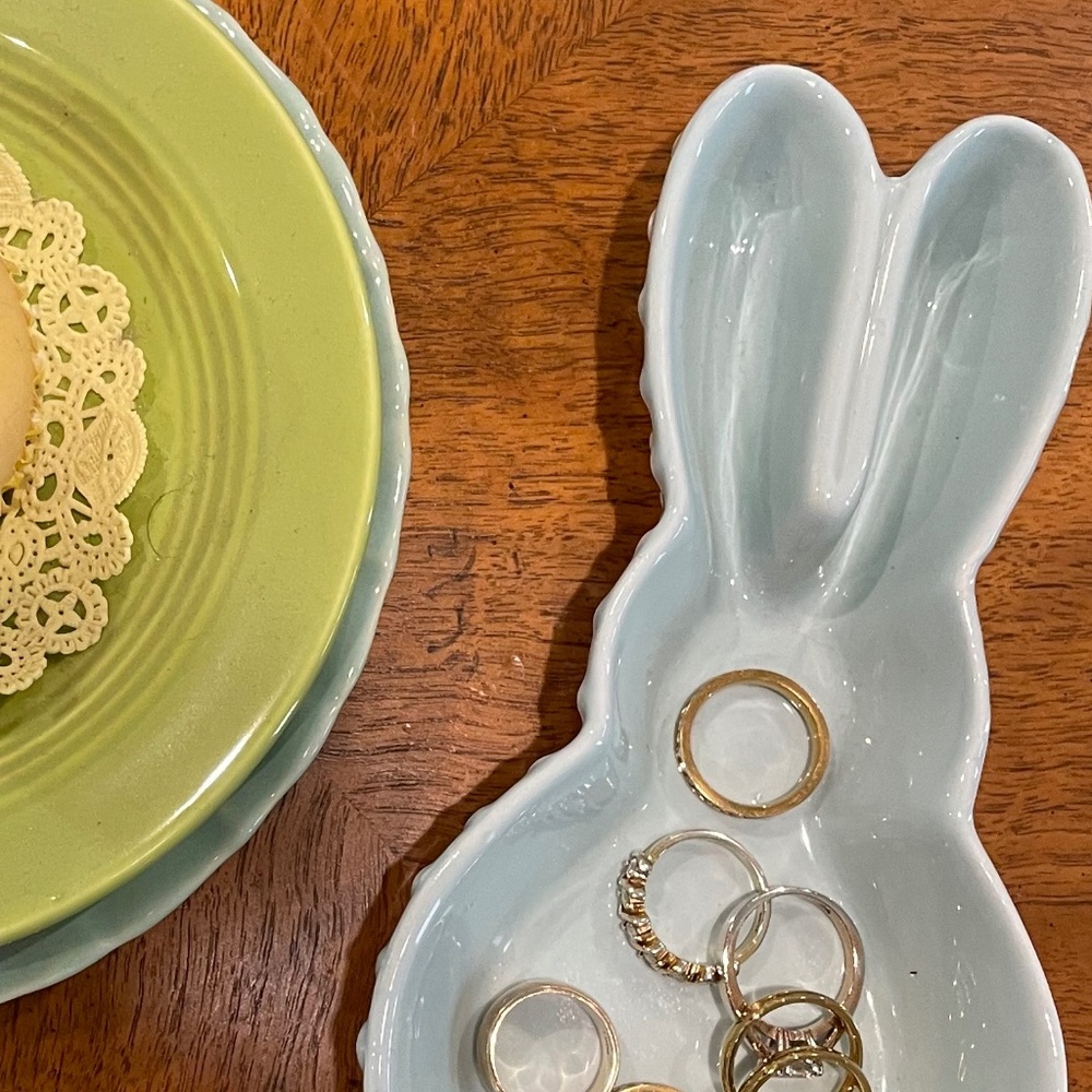 Light Blue Ceramic Bunny Dish - Picture 13 of 15
